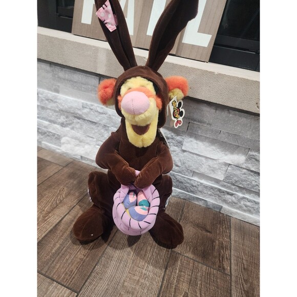 Disney Store 17” Chocolate Bunny Tigger Easter Pooh Collection Plush 124891 Tags - Picture 1 of 10
